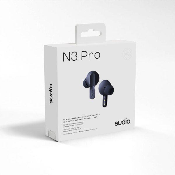 Sudio langattomat N3 Pro ANC Midnight Navy -kuulokkeet