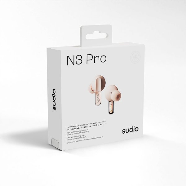 Sudio N3 Pro ANC -vastamelukuulokkeet, ruusunpunainen