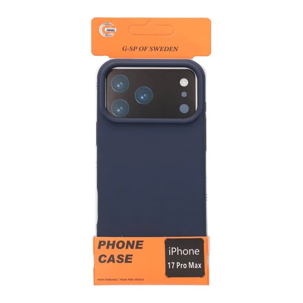 iPhone 17 Pro Max -kuoret nestemäisestä silikonista, sininen