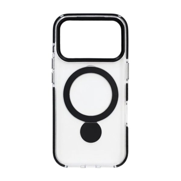 iPhone 17 Pro -kuori, rengasjalusta, MagSafe, musta