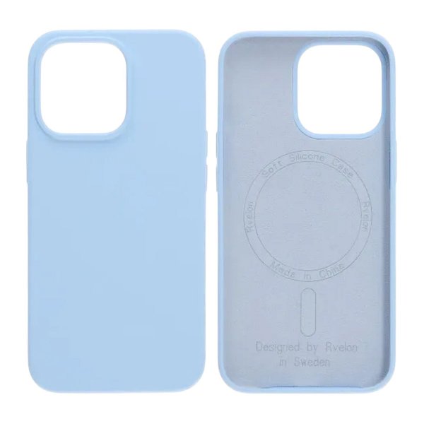 Rvelon iPhone 13 Pro Silikonikuori MagSafe Sininen