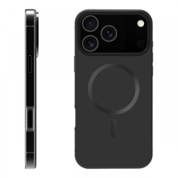 X2O iPhone 17 Pro Max Kuori Mag Metal Musta