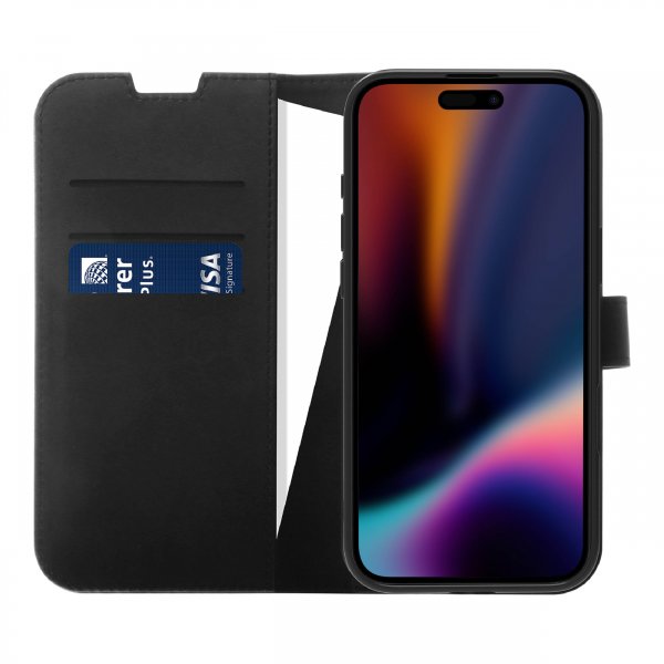X2O iPhone Air -suojakuori Classic Wallet, musta