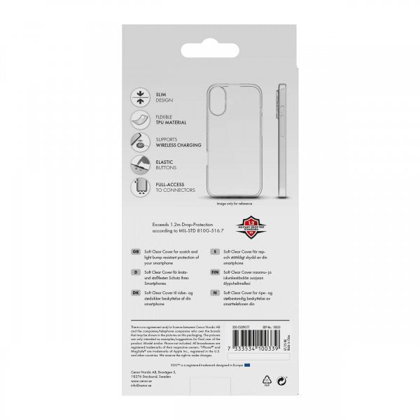X2O iPhone 17 -kuori Soft Clear Cover Läpinäkyvä