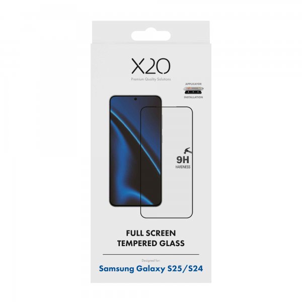 X2O Samsung Galaxy S24/Galaxy S25 -näytönsuoja, koko näyttö