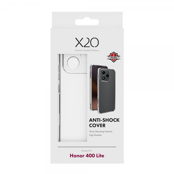 X2O Honor 400 Lite -iskunkestävä läpinäkyvä kuori