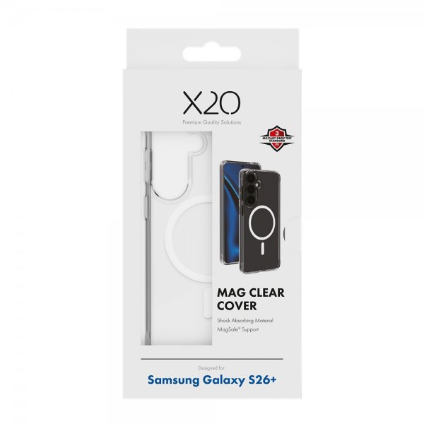 X2O Samsung Galaxy S26 Plus Kotelo Mag Clear Läpinäkyvä