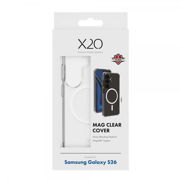 X2O Samsung Galaxy S26 Kuori Mag Clear Läpinäkyvä