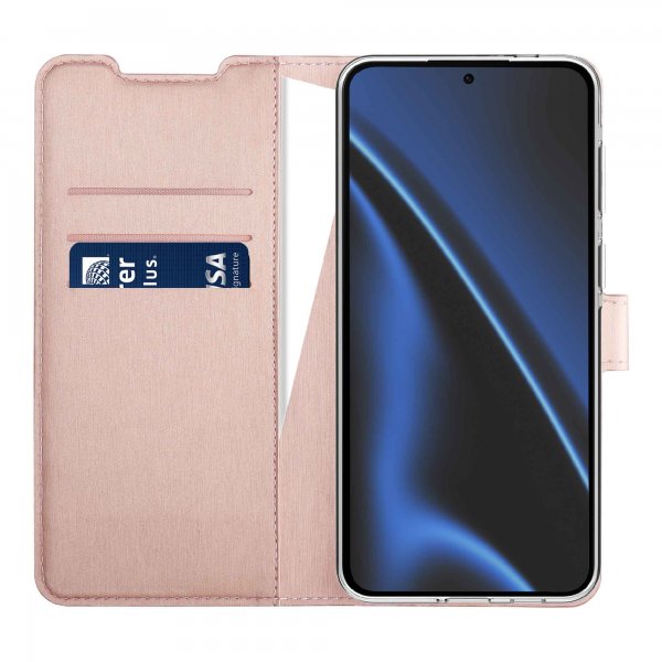 X2O Samsung Galaxy A57 -lompakkokotelo, Classic Wallet, ruusukulta