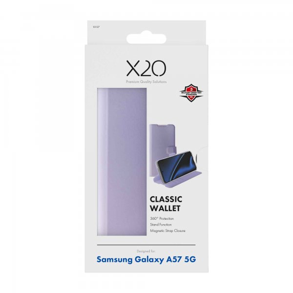 X2O Samsung Galaxy A57 Classic Wallet -kotelo, laventeli