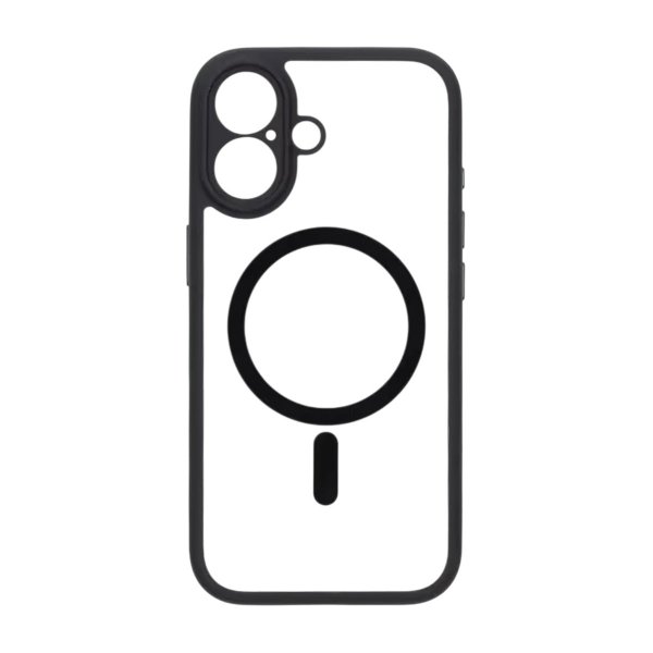 iPhone 17 Kuori Kamerareuna MagSafe Musta Läpinäkyvä