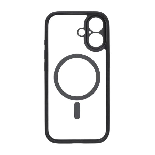 iPhone 17 Kuori Kamerareuna MagSafe Musta Läpinäkyvä