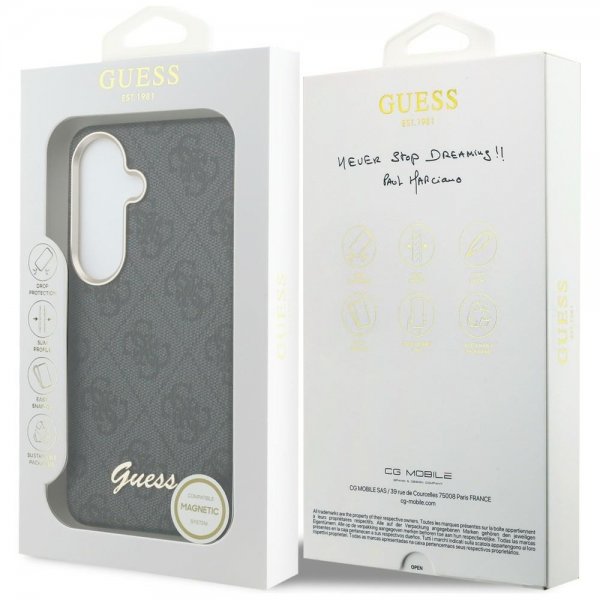 Guess Samsung Galaxy S26 Kuori 4G Script MagSafe Musta