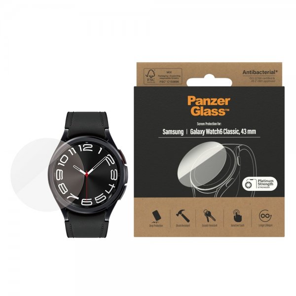 PanzerGlass Samsung Galaxy Watch 6 Classic 43mm Näytönsuoja Lasi