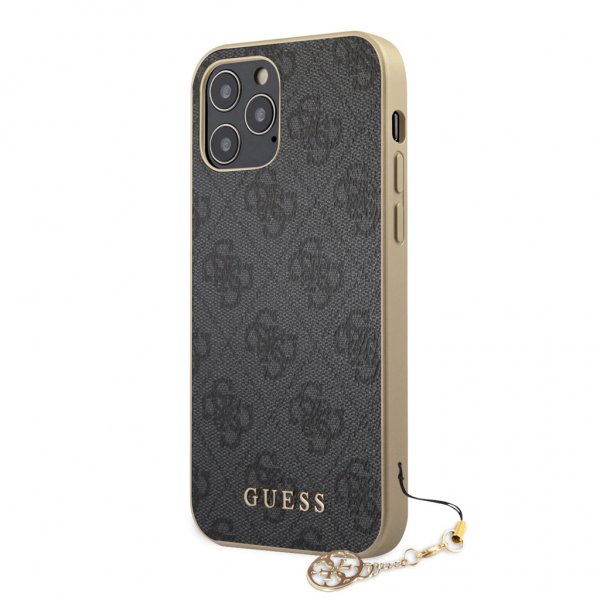 Guess iPhone 12 Pro Max -kuoret 4G Charms, harmaa