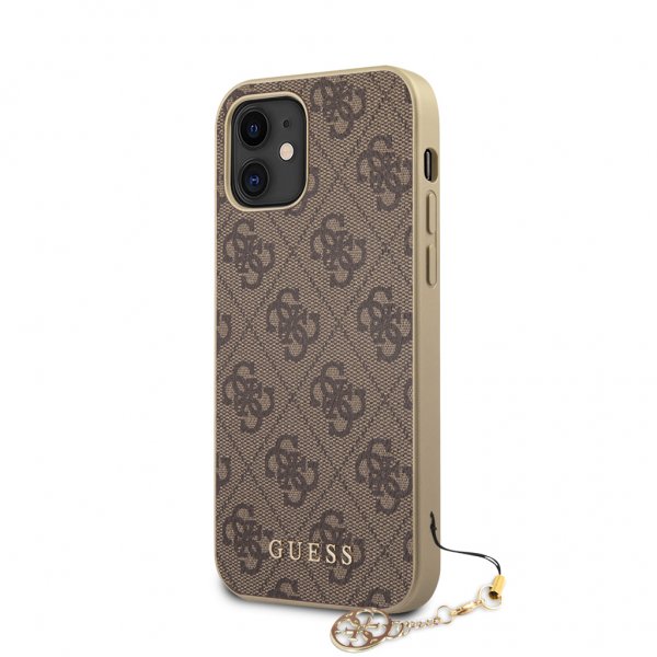 Guess iPhone 12 Mini Kuori 4G Charms Ruskea