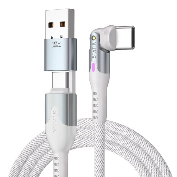 Statik-kaapeli PowerPivot Pro USB-C/USB-C 1m, valkoinen