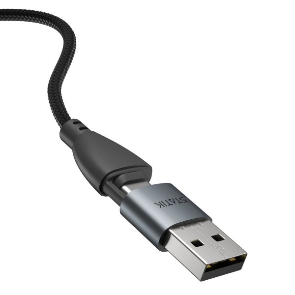 Statik Kaapeli 360 Pro USB-C/Lightning/Micro-USB 1m Musta