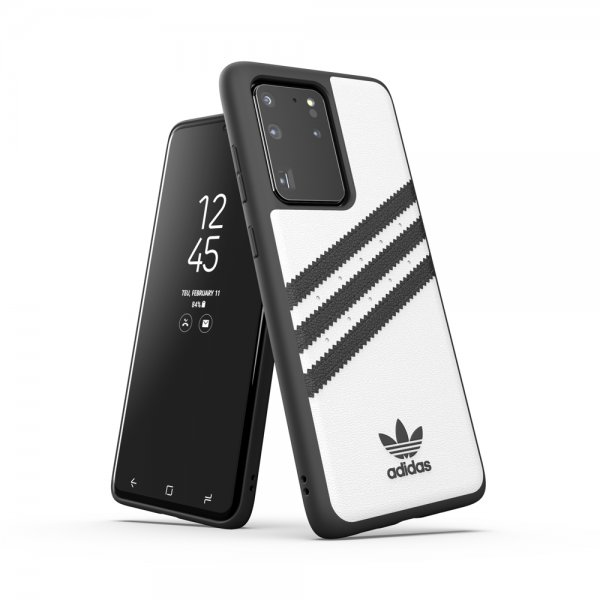 Adidas Samsung Galaxy S20 Ultra -kuori TAI 3 Stripes Snap Case, valkoinen