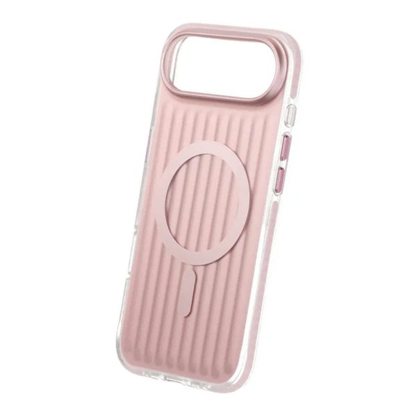 iPhone Air -kuori, aallotettu, MagSafe, vaaleanpunainen