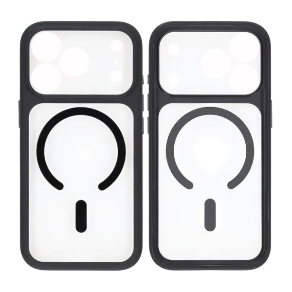 iPhone 17 Pro Max Kuori Kameralinssisuoja MagSafe Musta Läpinäkyvä