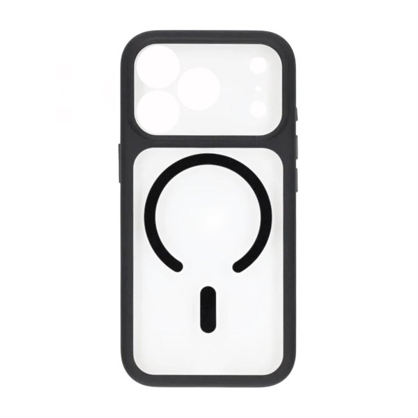 iPhone 17 Pro Max Kuori Kameralinssisuoja MagSafe Musta Läpinäkyvä