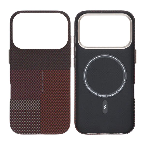 iPhone 17 Pro Max Kuori Aramidikuitu MagSafe Punainen