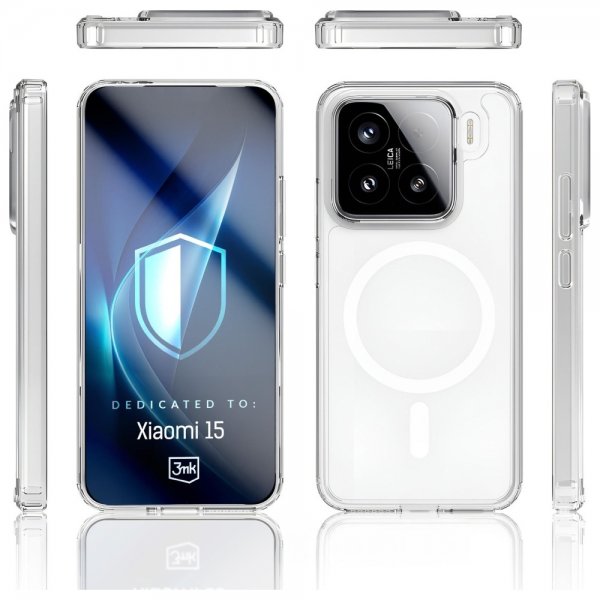 3mk Xiaomi 15 Kuori Armor MagCase Läpinäkyvä