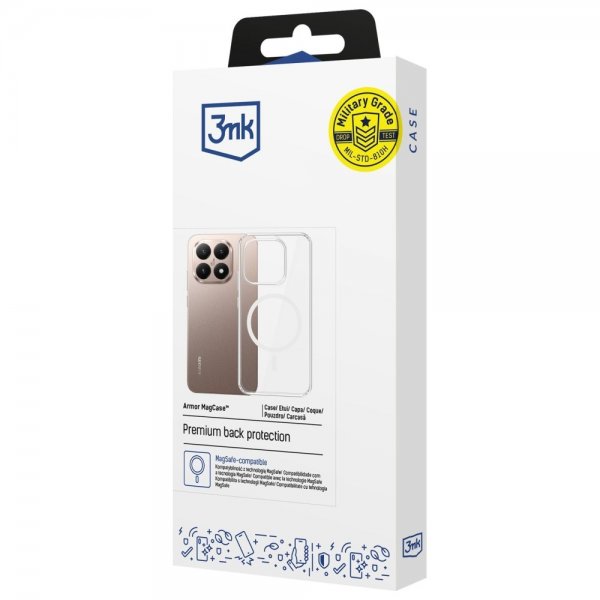 3kk Xiaomi 15T Kuori Armor MagCase Läpinäkyvä