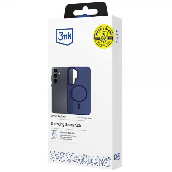 3mk Samsung Galaxy S26 Kuori Smoke MagCase Sininen