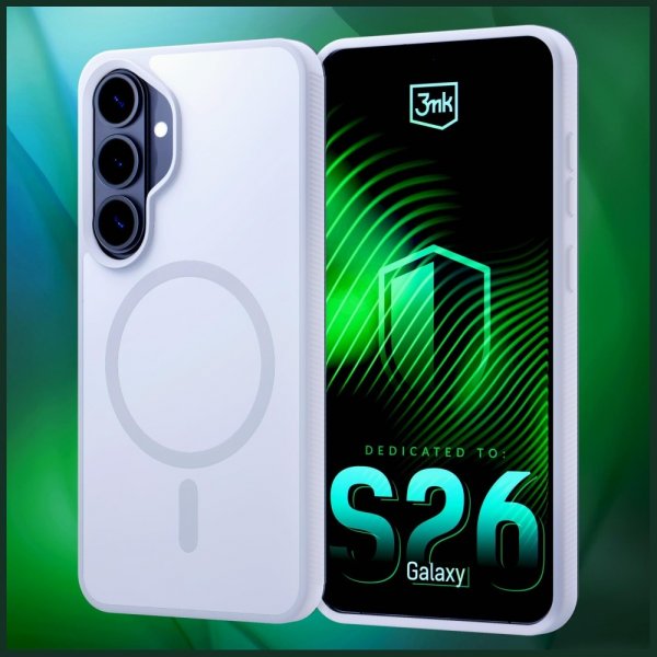 3mk Samsung Galaxy S26 Kuoret Smoke MagCase Valkoinen