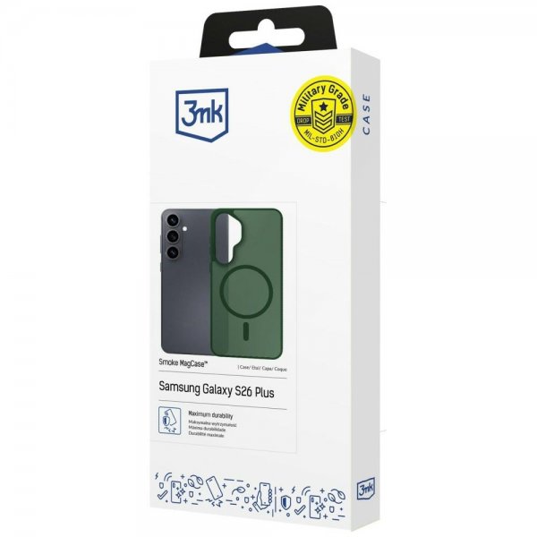 3mk Samsung Galaxy S26 Plus Kuori Smoke MagCase Vihreä