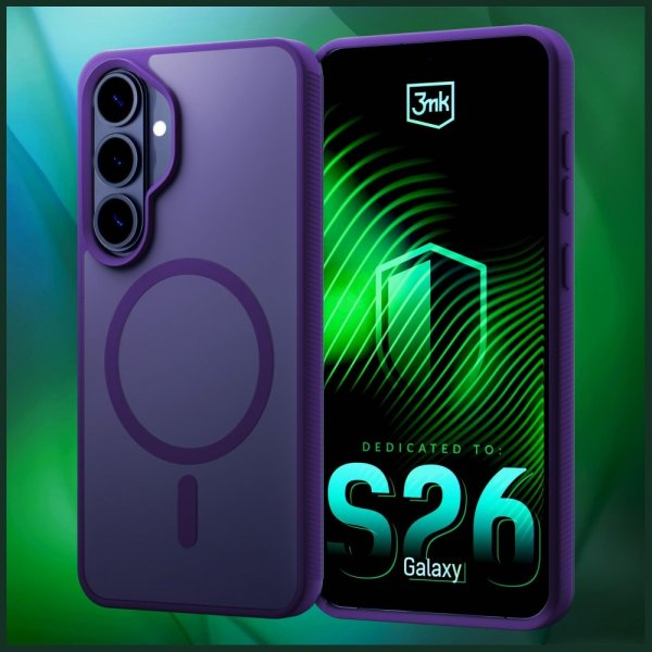 3mk Samsung Galaxy S26 Plus Kuori Smoke MagCase Violetti