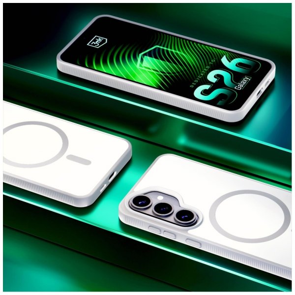 3kpl Samsung Galaxy S26 Plus -suojakuori Smoke MagCase Valkoinen