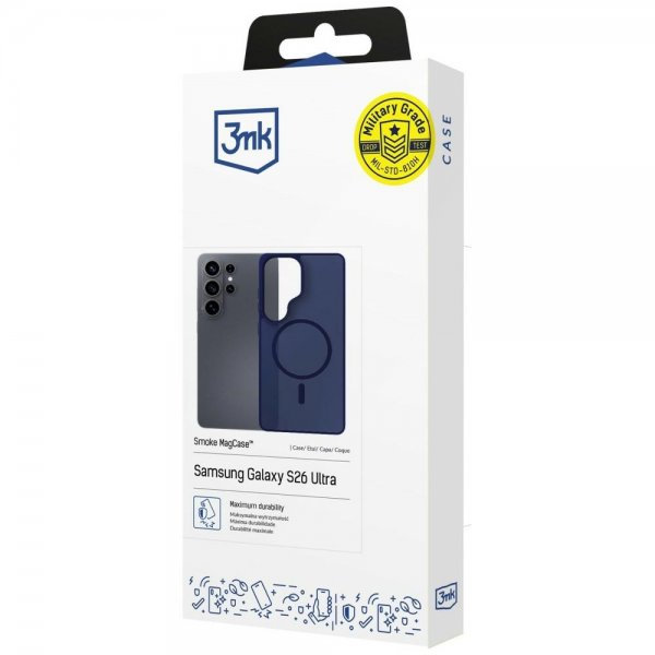 3kpl Samsung Galaxy S26 Ultra Kuori Smoke MagCase Sininen