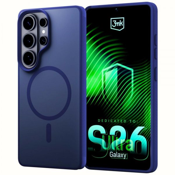 3kpl Samsung Galaxy S26 Ultra Kuori Smoke MagCase Sininen