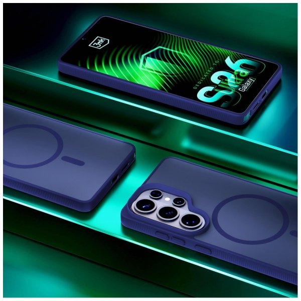 3kpl Samsung Galaxy S26 Ultra Kuori Smoke MagCase Sininen