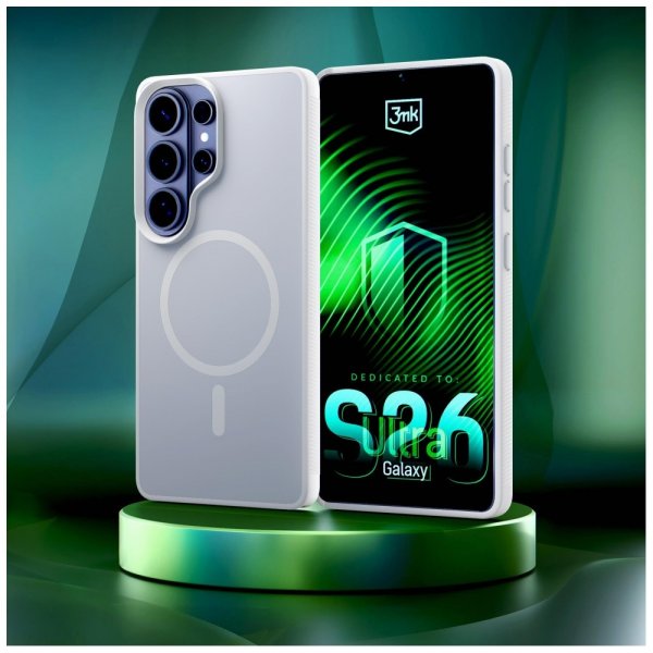 3mk Samsung Galaxy S26 Ultra Kuori Smoke MagCase Valkoinen