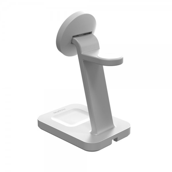 Mophie Langaton Laturi Snap+ 3-in-1 Wireless Charge Stand Qi2 MagSafe Valkoinen