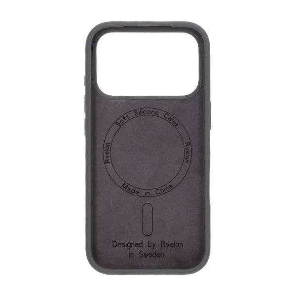 Rvelon iPhone 17 Pro Max Silikonikuori MagSafe Harmaa