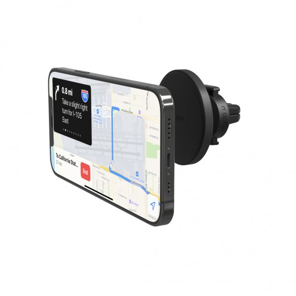 Mophie Autoteline Snap Vent Mount MagSafe Musta