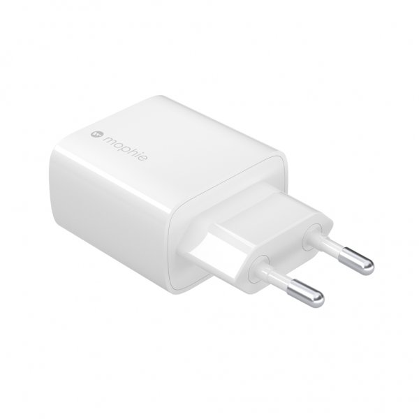 Mophie 30 W USB-C GaN -seinälaturi, valkoinen