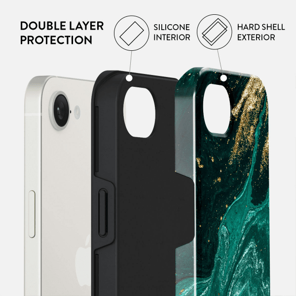 Burgan iPhone 16e/17e -suojakuori Tough Emerald Pool