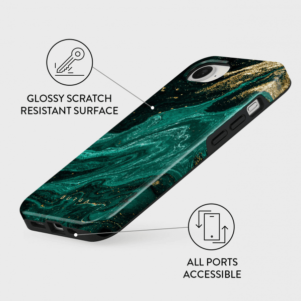 Burgan iPhone 16e/17e -suojakuori Tough Emerald Pool