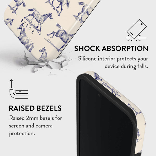 Burga iPhone 16e/17e -kuoret Tough Derby Race