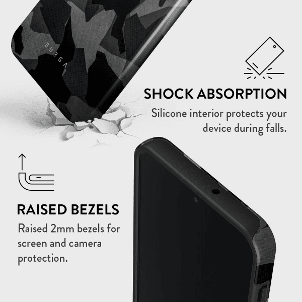 Burga Samsung Galaxy A16 kuori Tough Night Black Camo