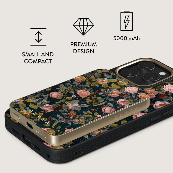 Burga Powerbank MagSafe 5000 mAh Bloomy Garden Kulta