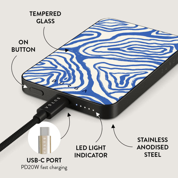 Burga Powerbank MagSafe 5000 mAh Seven Seas Harmaa
