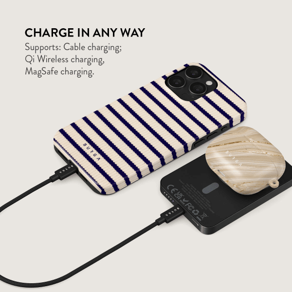 Burga Powerbank MagSafe 5000 mAh Old Money Harmaa