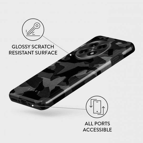 Burga OnePlus 13 Suojakuori Tough Night Black Camo